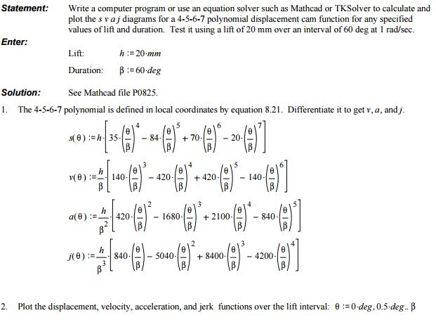  Write a computer program or use an equation solver such as
