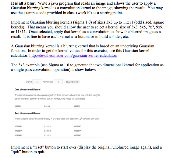  It is all a blur. Write a java program that reads