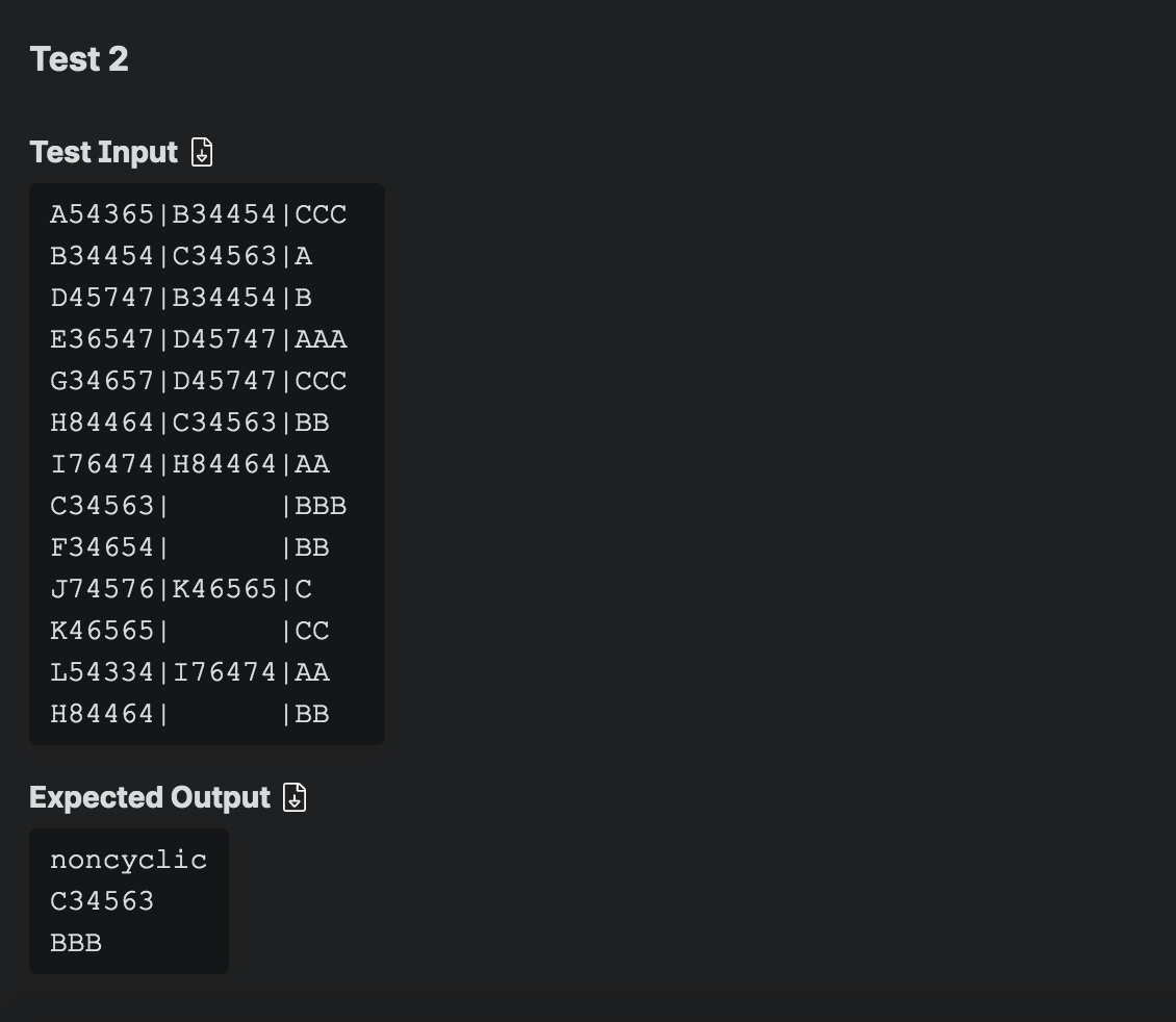 1: Input: A54365|B34454|AA B34454|C34563|A D45747|B34454|B E36547|D45747|AAA G34657|D45747|CCC H84464|C34563|BB I76474|H84464|AA C34563||BBB F34654||BB J74576|K46565|C