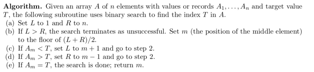 Using Matlab to solve following question: Algorithm. Given an array A of
