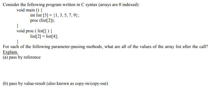  I need help with this question Consider the following program written