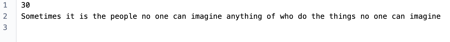 which I include below as well as the wrong output and the