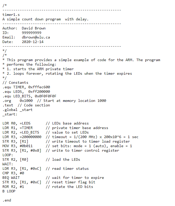 breakpoint) to examine the contents of the registers or memory. All assembly