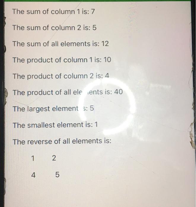 the output below: (Numbers below are just an example, you may input
