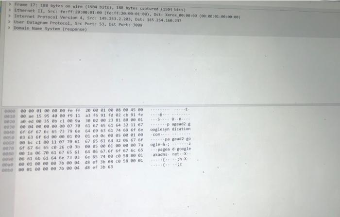 first image is info > Frame 17: 188 bytes on wire (1564