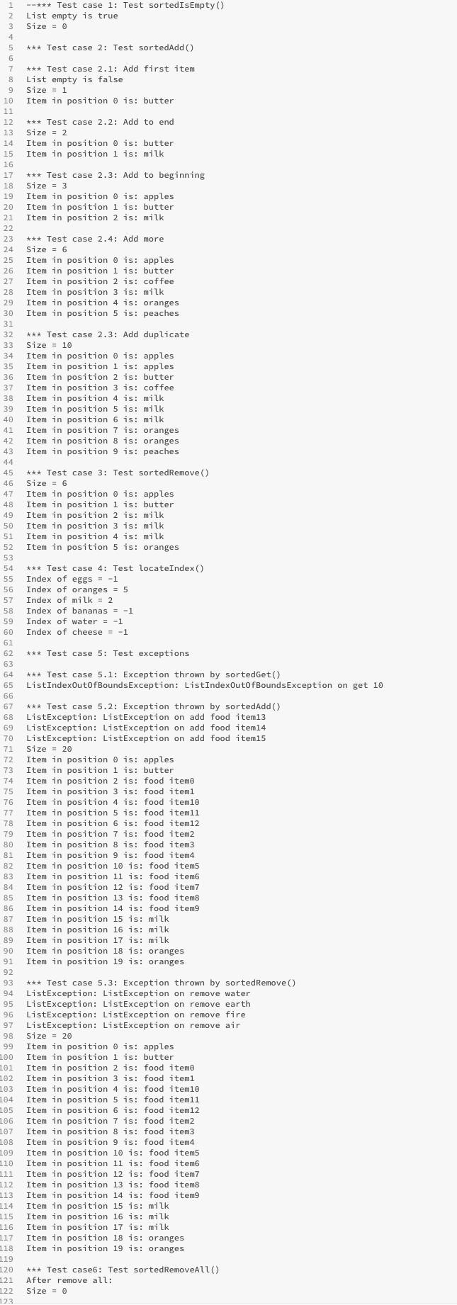 the program and also how the results of the program should look.
