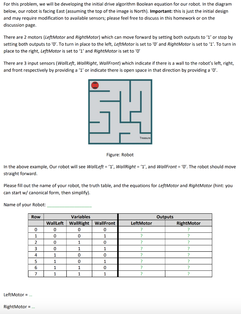  For this problem, we will be developing the initial drive algorithm