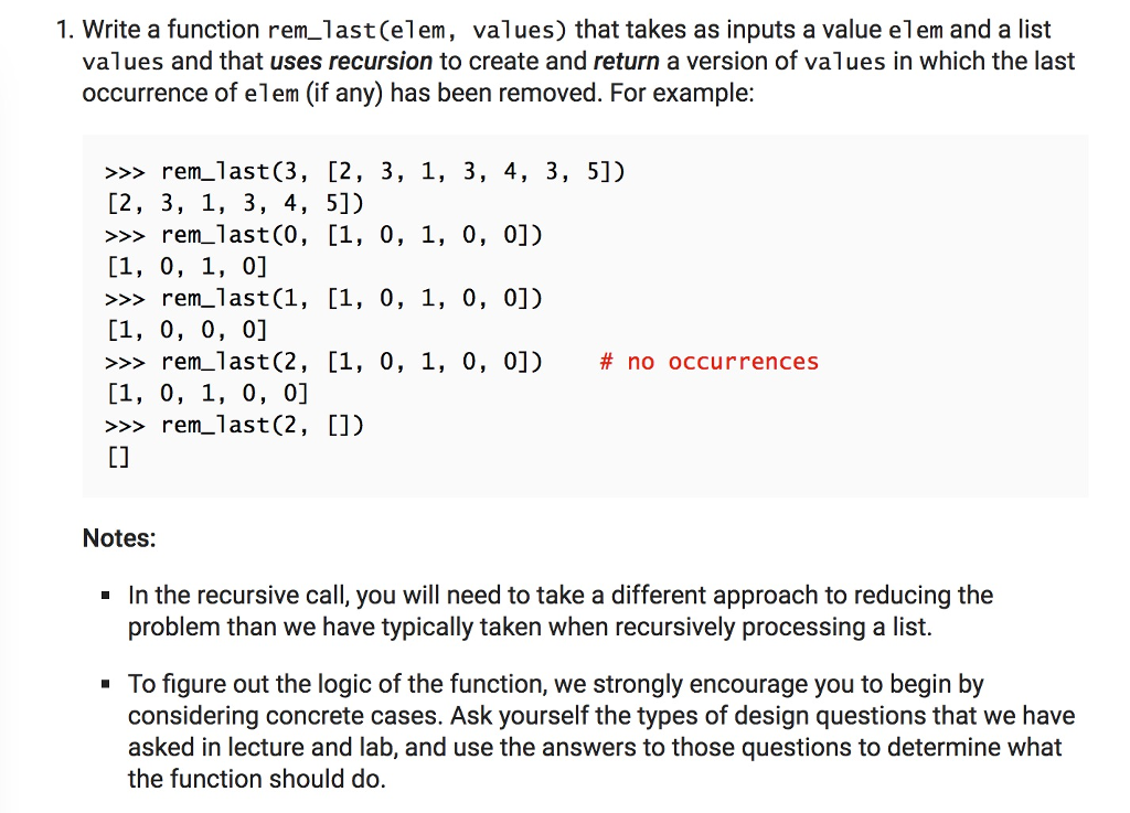 write the function in the python and show me the code 1.