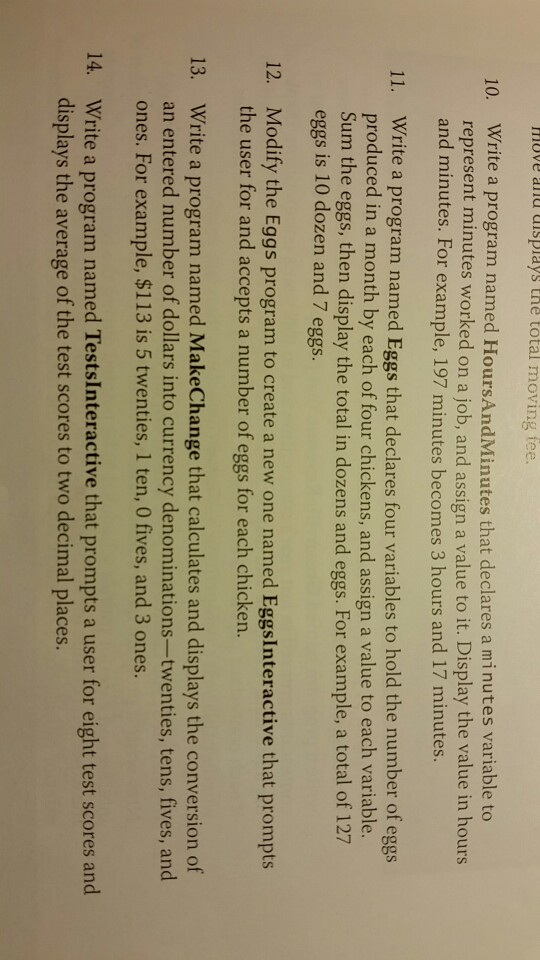  could you please help me do # 12 .thank you. move