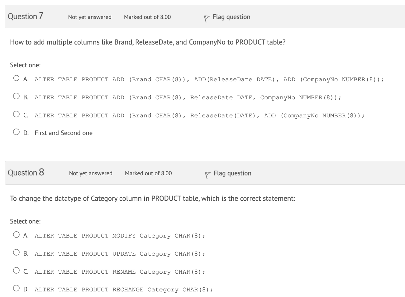 SQL How to add multiple columns like Brand, ReleaseDate, and CompanyNo to