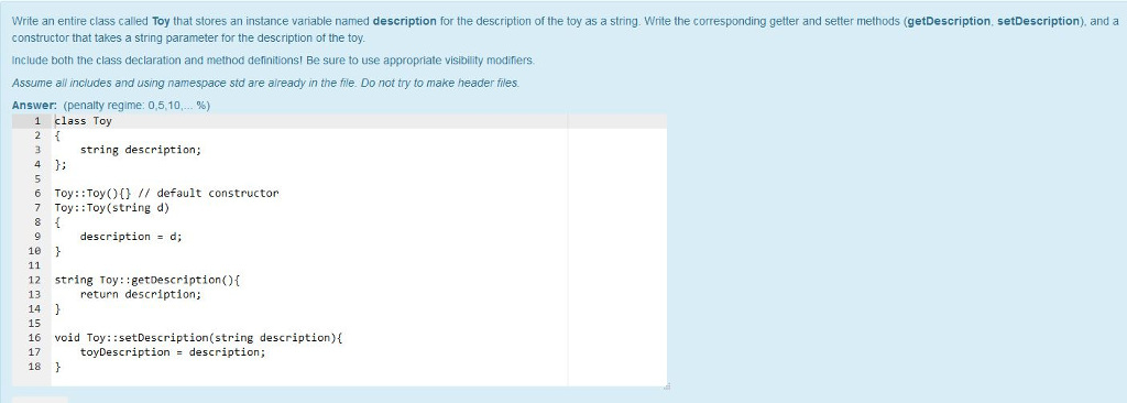 C++ Problems: Any help is appriciated. Write an entire class called Toy