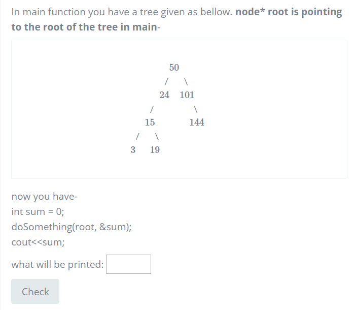 and the function doSomething Consider the following structure for a node of