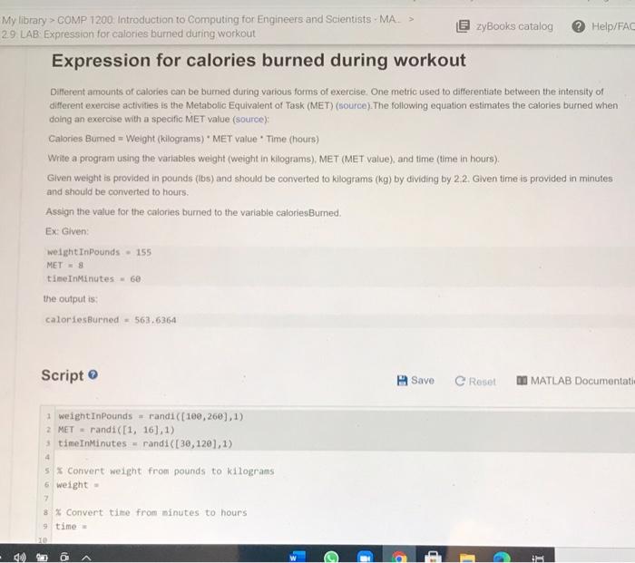  My library > COMP 1200: Introduction to Computing for Engineers and