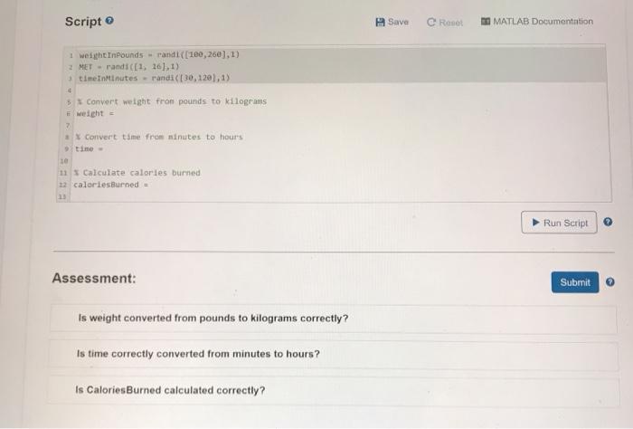 Scientists - MAS zyBooks catalog Help/FAC 29 LAB Expression for calories burned