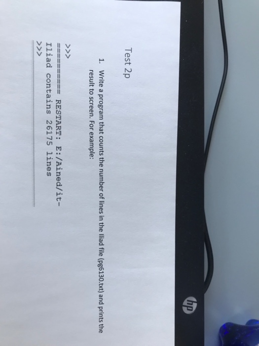  Using idle 3.6 We need the code Test 2p Write a