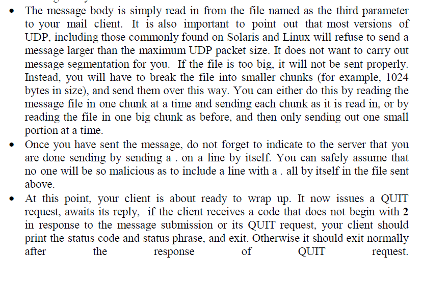 this assignment is to become familiar with how SMTP (Simple Mail Transfer