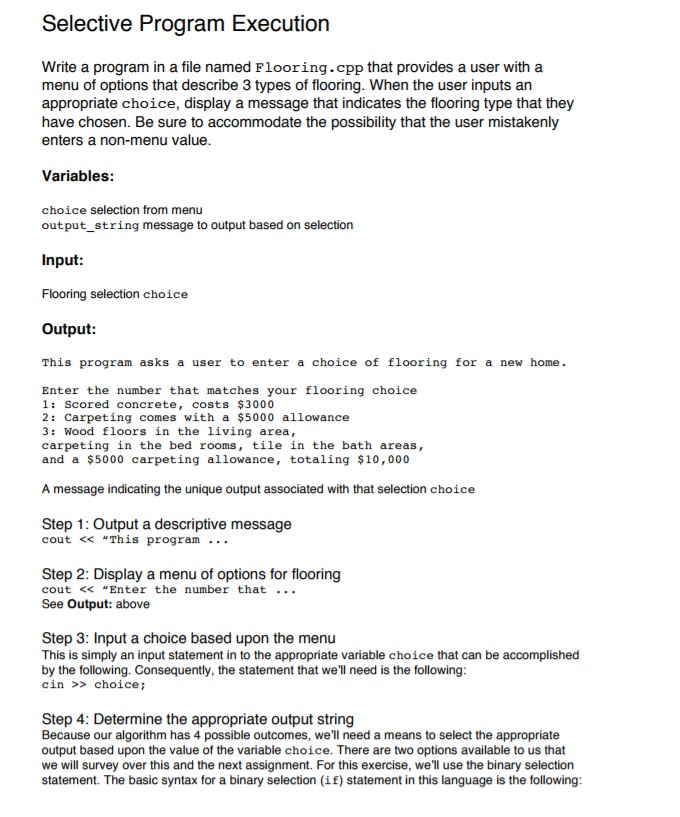This is C++ Program i need help for, it needs to be