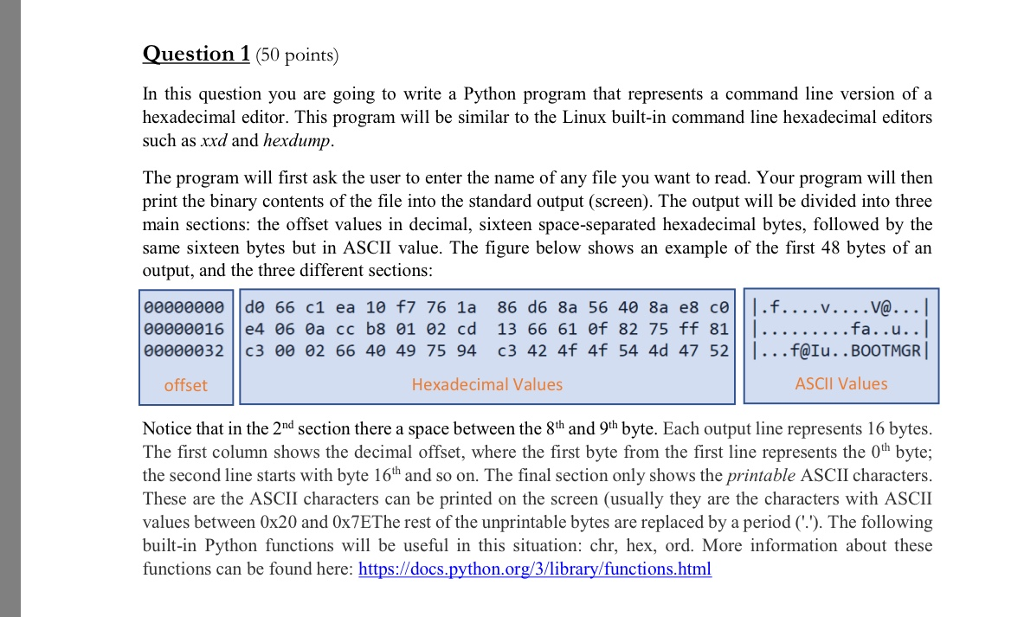 In this question you are going to write a Python program that