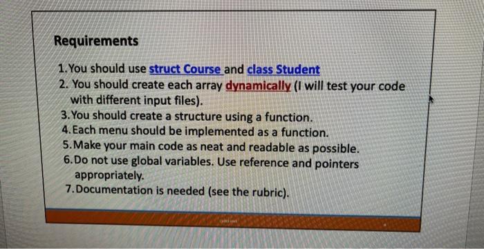 scores. The first line of each file is the course name and