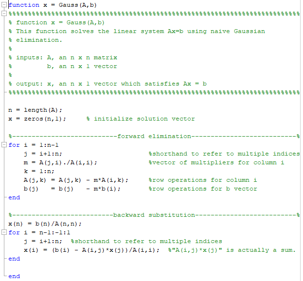 constructing numerical solutions of linear systems, is the operation count. For example,