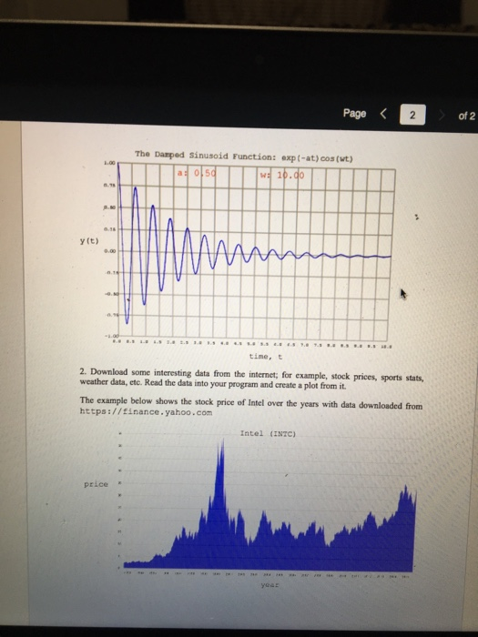 famous engineering signals: Damped Sinusold. y -cos(ax) There are two parameters here: