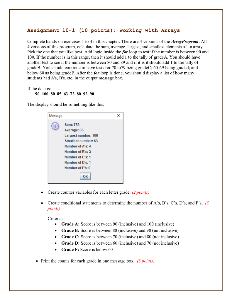 The arrays we used are entering data into an array, using command