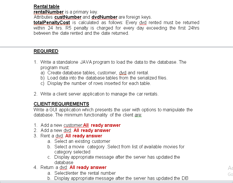 to the server which executes the request and returns the results of
