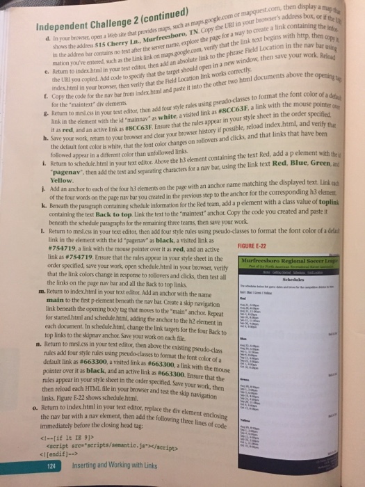 the Murfreesboro Regional Soccer League, create to anchors. You also incorporate features