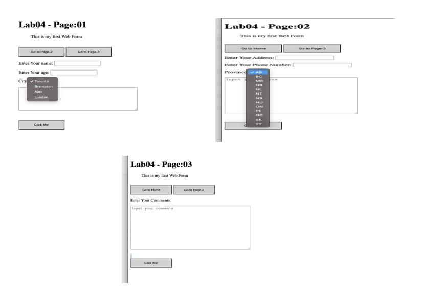 Your submission needs to be commented and include the question, the screenshot