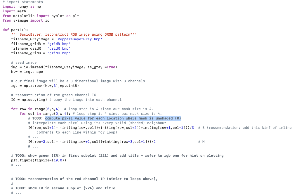 image (this original color image is only for your reference, you will
