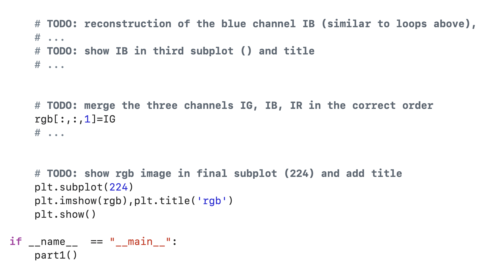 not use it inside your code) given a corresponding Bayer pattern image