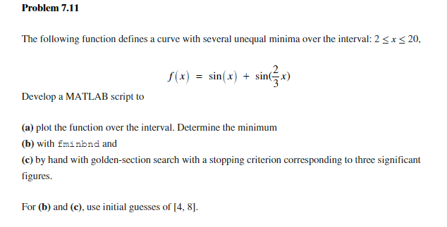  Please submit a working matlab script The following function defines a
