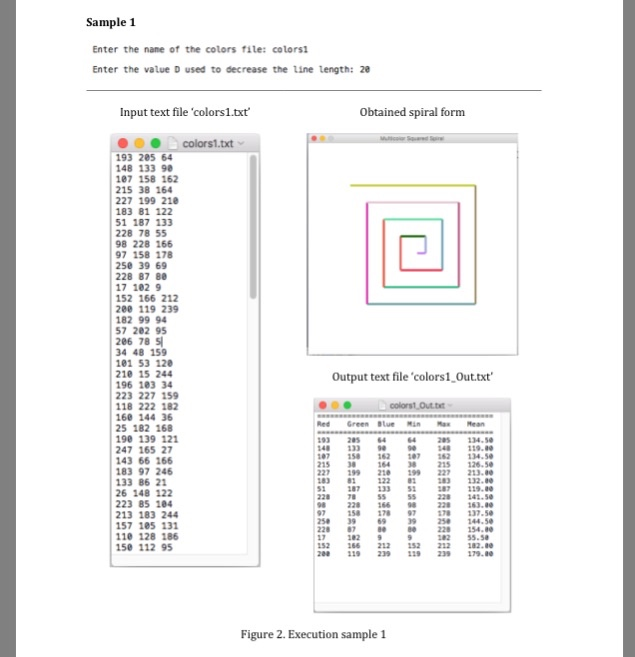 make 3 file name Color1.txt,color2.txt,color3.txt You have to follow algorithm given. and