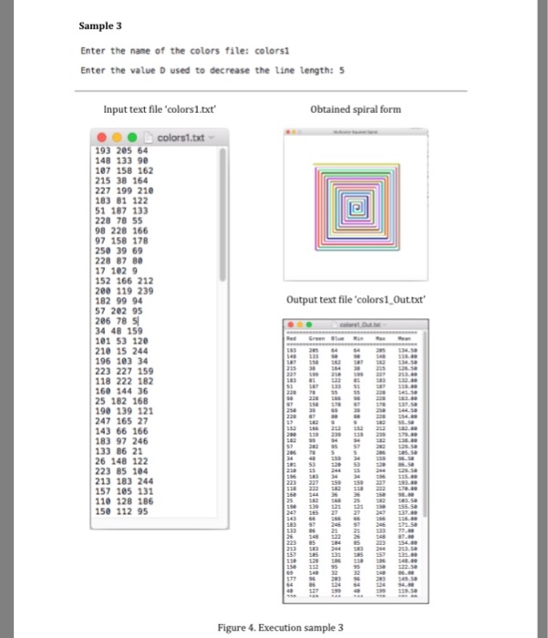 aim to use Python language to draw squared spiral forms using color