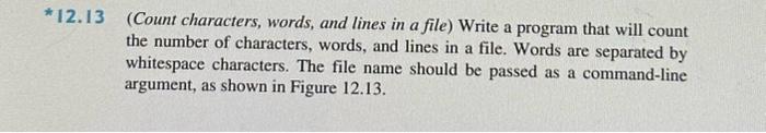 java 13 (Count characters, words, and lines in a file) Write a