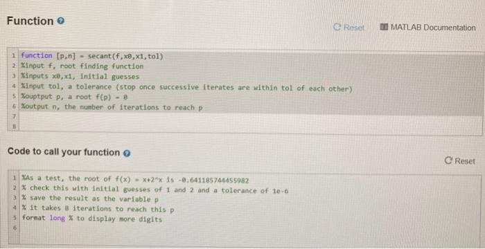 guess xo We input f and its derivative fprime We will stop