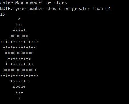 please replicate this in python language enter Max numbers of stars