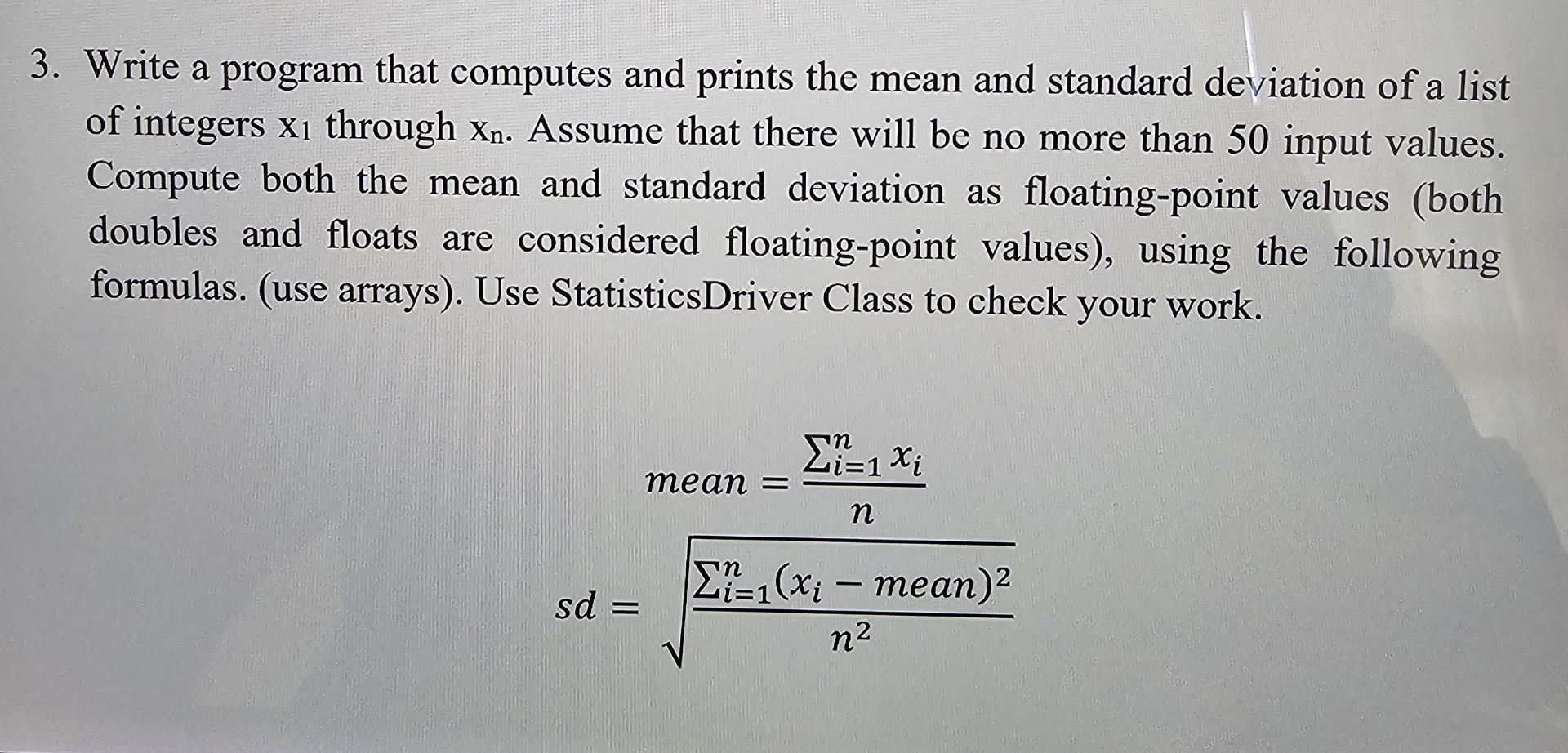  Write the code in Java. Write a program that computes and
