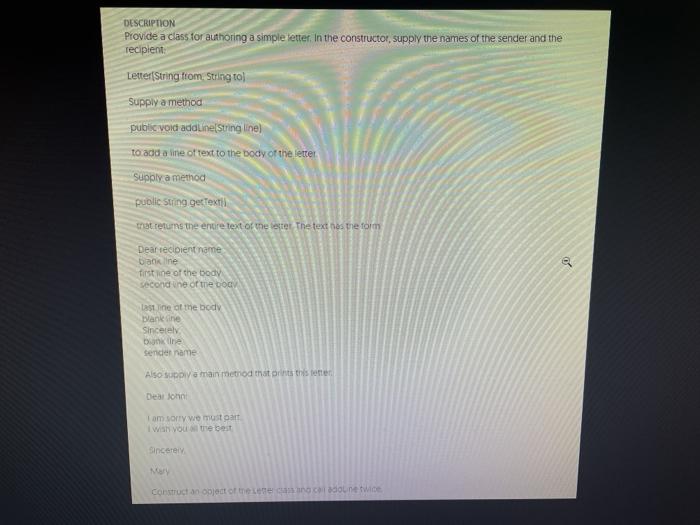 I need the answer in java, with an explanation for the code.