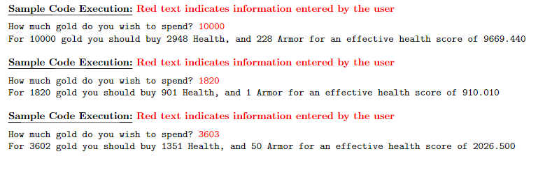 that the user wishes to spend, we can use a computer program