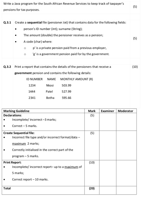  Read Carefully and do in java Write a Java program for