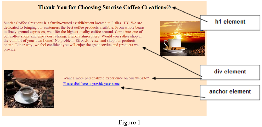 HTML / CSS Content Requirements Create a home page with the following