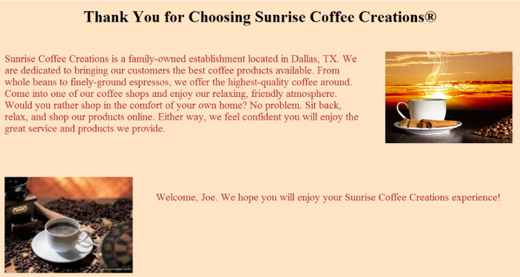 those used in lab assignment #1 using an external css file; inline