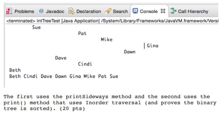 Please use Java. Thank you. : Create and test a Binary Search