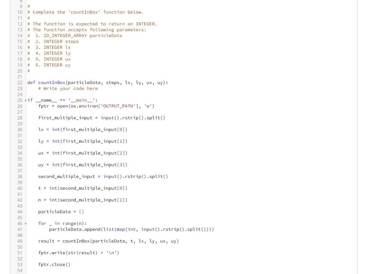 ground. The entire simulation takes place in 2-dimensions. There are n particles,
