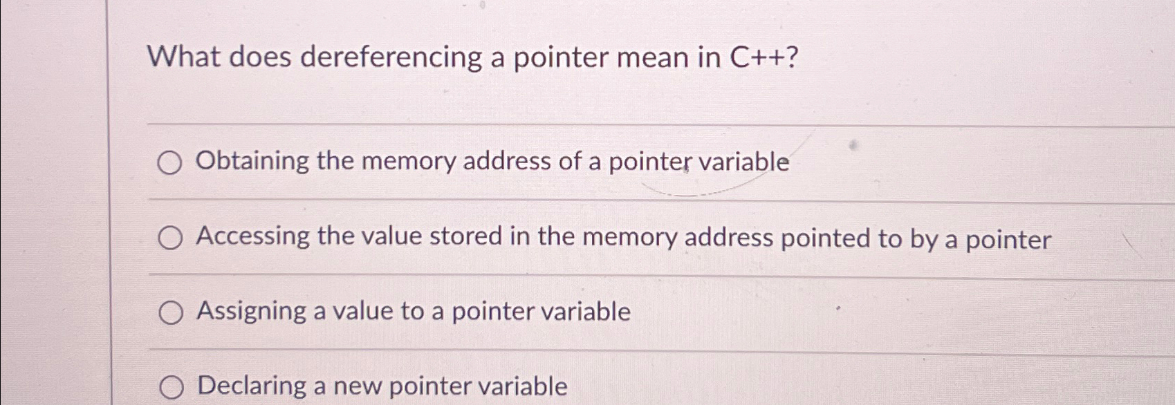  What does dereferencing a pointer mean in C++? Obtaining the memory