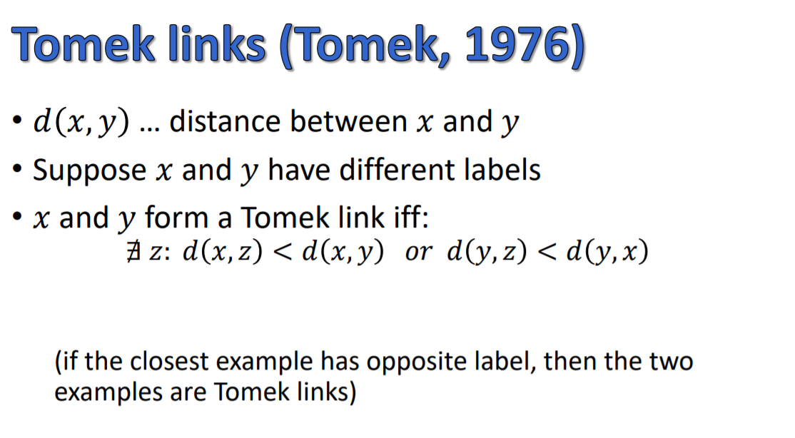 In python using numpy only. Write a function to find the tomek