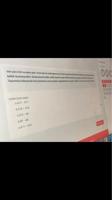 For a microprocessor whose bus 8 bit address bus is 16 bit,