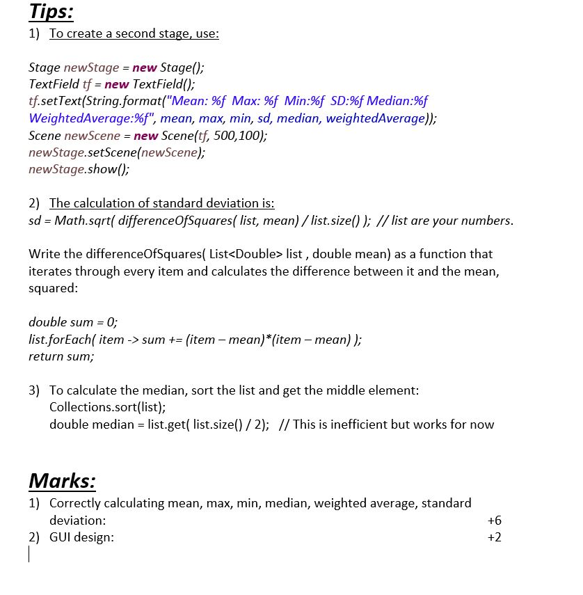 a VBox as the root node. 2. The first element in the