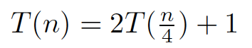  T(n)=2T(4n)+1 Part 2 - Substitution Method Prove your solution from Part